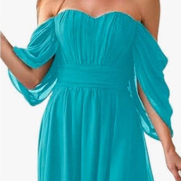 NWT Plus size formal dress turquoise (size 24w) - Picture 2 of 3
